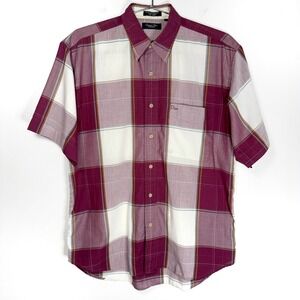 Christian Dior Monsieur MEDIUM‎ Short Sleeve Plaid Button Down Shirt